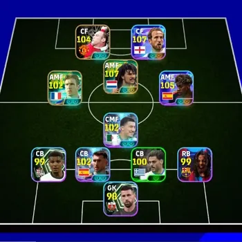 eFootball Accounts Legends & Iconic Players Mobile|PW 3170|Epic Gullit,Ericcantona,Rooney,Aubameyang,Shevcenko|SHWT