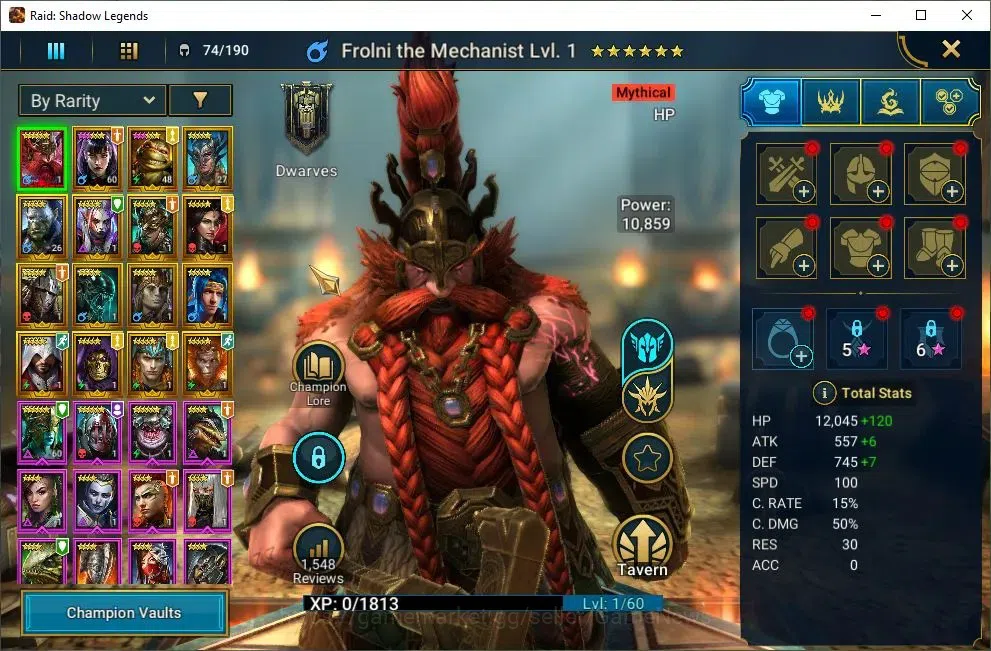 Raid: Shadow Legends Accounts Mid-Game Lv31 718K Power|1 Mythic(Florni)|15 3