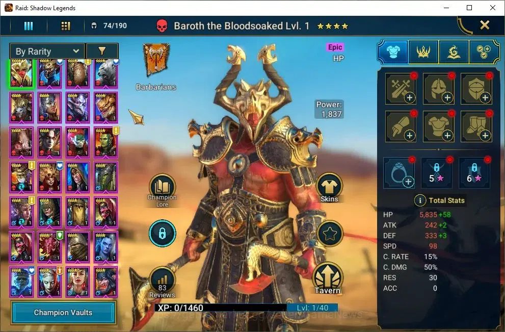 Raid: Shadow Legends Accounts Mid-Game Lv31 718K Power|1 Mythic(Florni)|15 4
