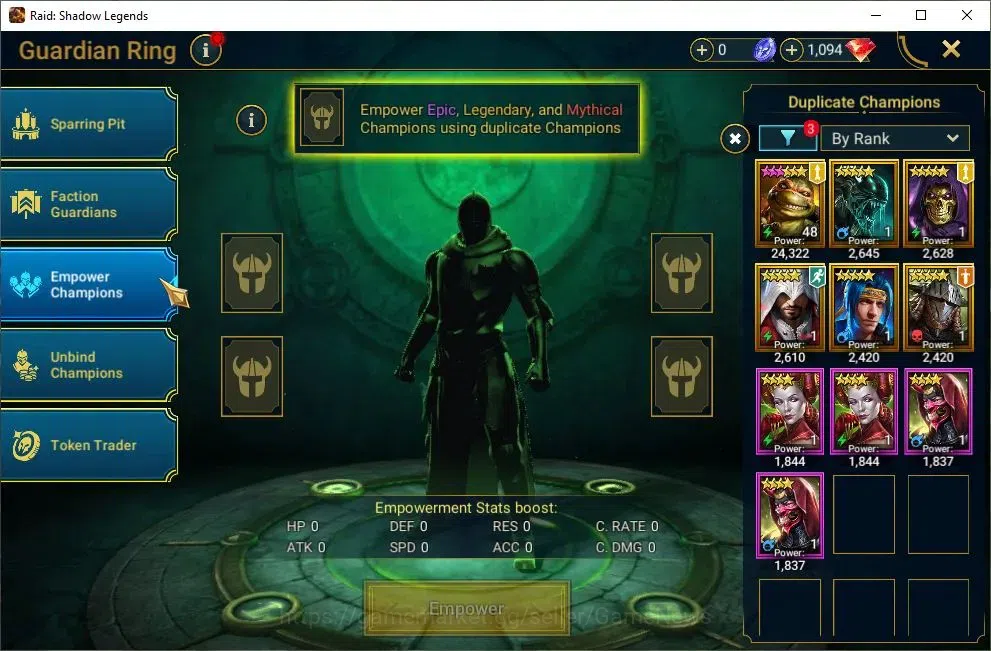 Raid: Shadow Legends Accounts Mid-Game Lv31 718K Power|1 Mythic(Florni)|15 9