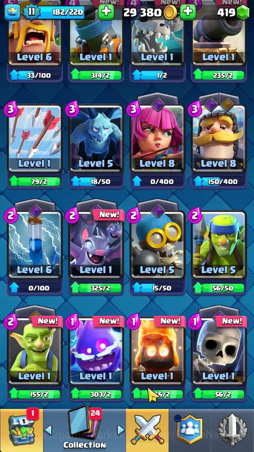 Clash Royale Accounts Lv 11|Trophy 1865|KTL 6|Total Card 36|1 Hero 4 Epi image 7