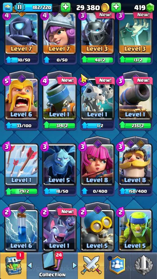Clash Royale Accounts Lv 11|Trophy 1865|KTL 6|Total Card 36|1 Hero 4 Epi image 8