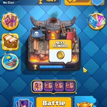 Clash Royale Accounts Midgame Lv 11|Trophy 1865|KTL 6|Total Card 36|1 Hero 4 Epic 16 Rare 16 Common|1 WildShard|419