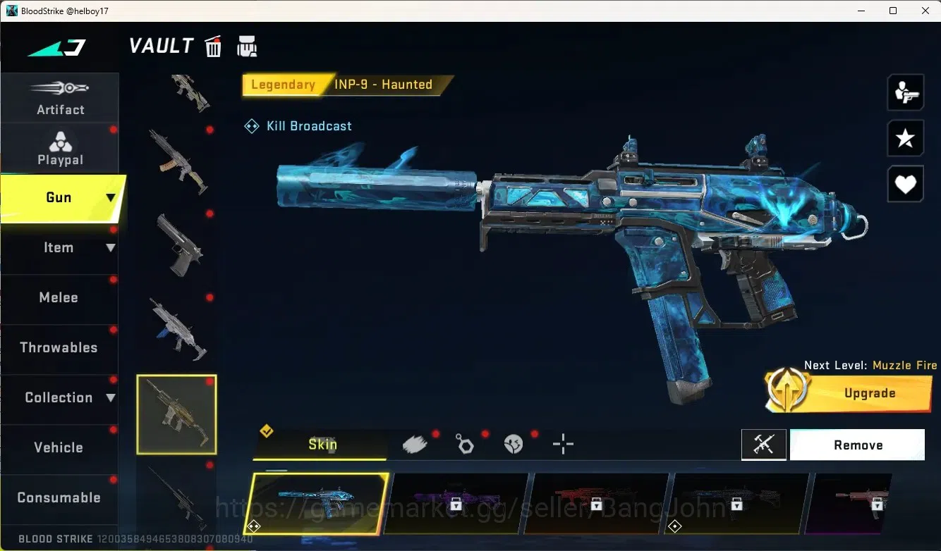 Blood Strike Accounts Collab Skin ASIA |1 Eternal Gun:Desert|5 Collab Gun[TR&7DS]|2 Limited Gun|7 Ultra Gun|10 Legend 10