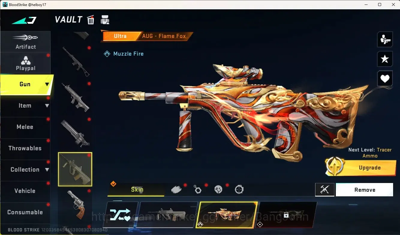 Blood Strike Accounts Collab Skin ASIA |1 Eternal Gun:Desert|5 Collab Gun[TR&7DS]|2 Limited Gun|7 Ultra Gun|10 Legend 14