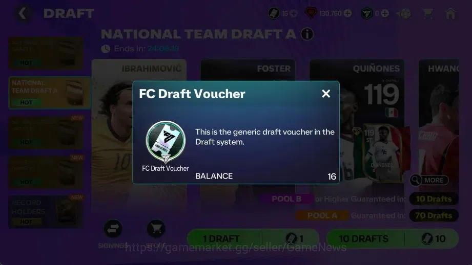 EA SPORTS FC Mobile Accounts Best Starter FCM with 130k Gems, 16 Draft Ticket,  image 2