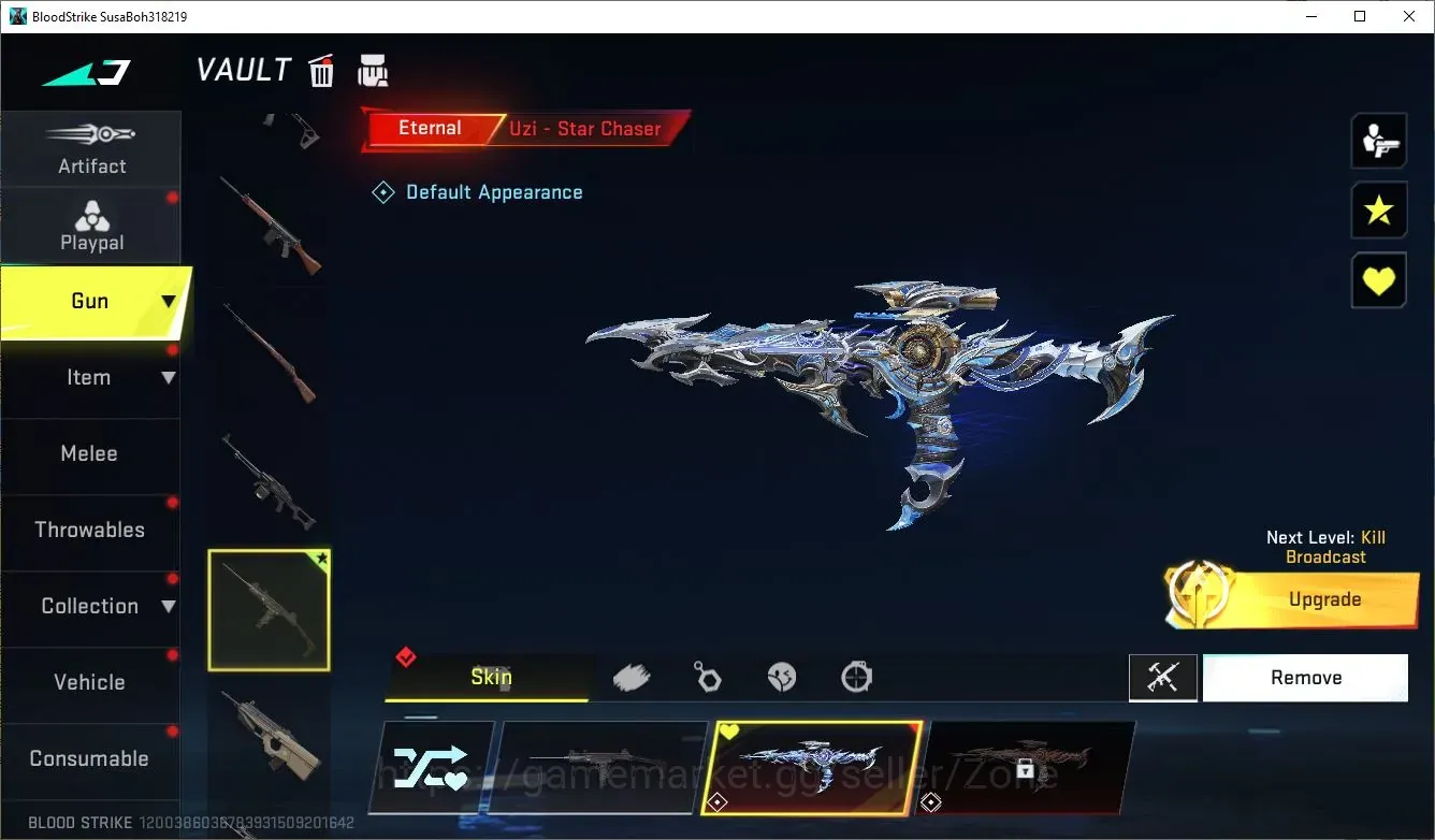 Blood Strike Accounts Starter ASIA|STARTER|1 ETERNAL: Uzi - Star Chaser |2 Legendary Chest|1 Epic Name Card|1 Rare 1