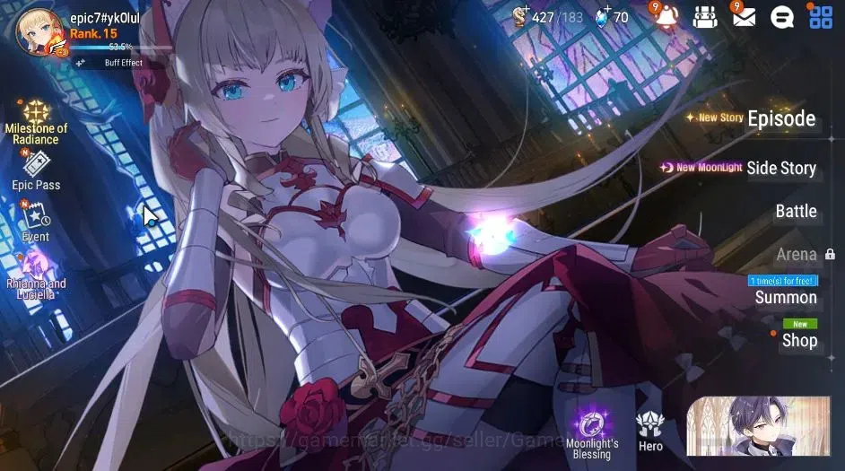 Epic Seven Accounts GLOBAL Unverif|New Era|3 ML(RoLight,ALaika,LC Bell image 1