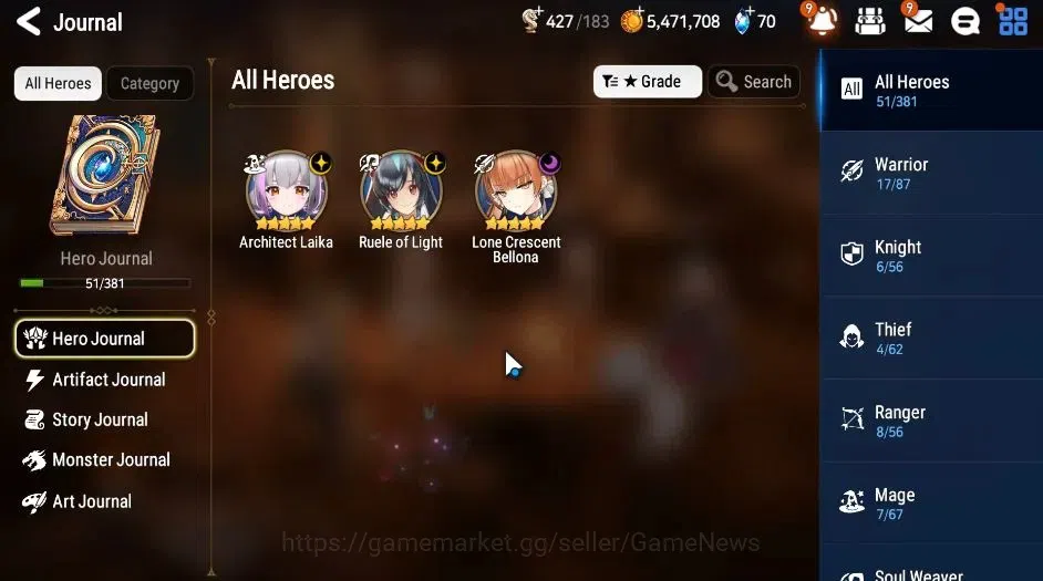 Epic Seven Accounts GLOBAL Unverif|New Era|3 ML(RoLight,ALaika,LC Bell image 4