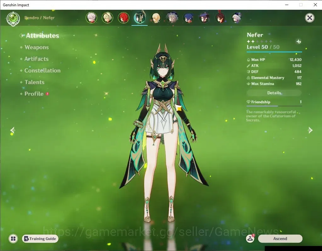 Genshin Impact Accounts Asia|AR 45|2 Limit +25(*4Char)|Nefer,Kazuha|BD UNS image 4