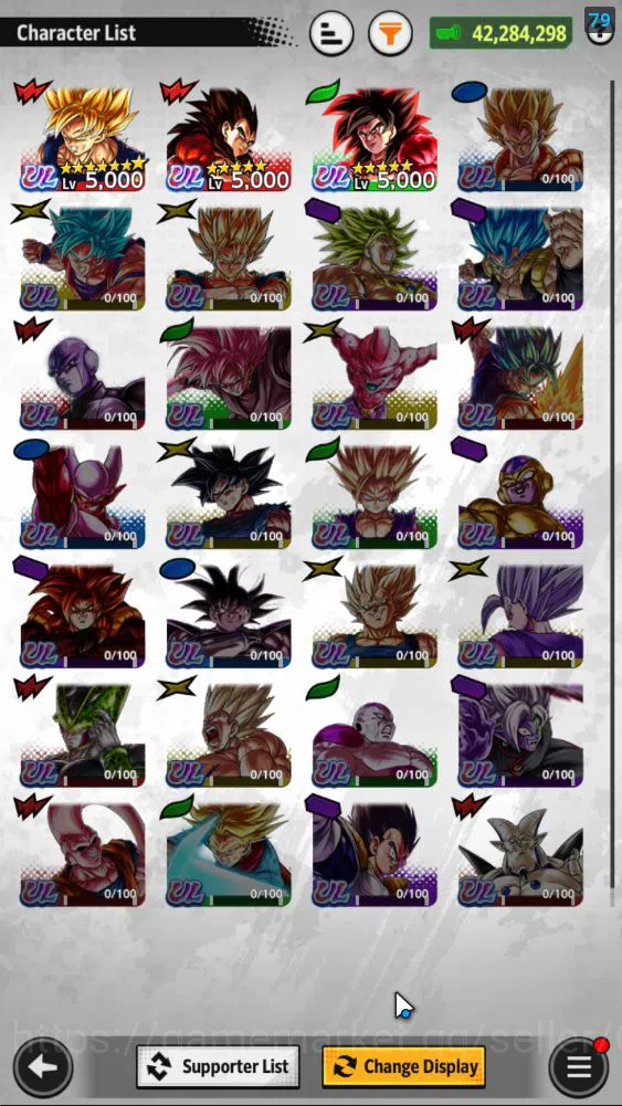 Dragon Ball Legends Accounts Mid-Tier 42,2M Total Power|LV 157|1LR+3UL+11LL|Bardock|SS Goku(Merah),SS4 Full Power Goku,SS 4 4