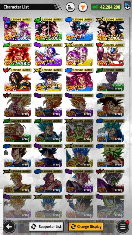 Dragon Ball Legends Accounts Mid-Tier 42,2M Total Power|LV 157|1LR+3UL+11LL|Bardock|SS Goku(Merah),SS4 Full Power Goku,SS 4 5