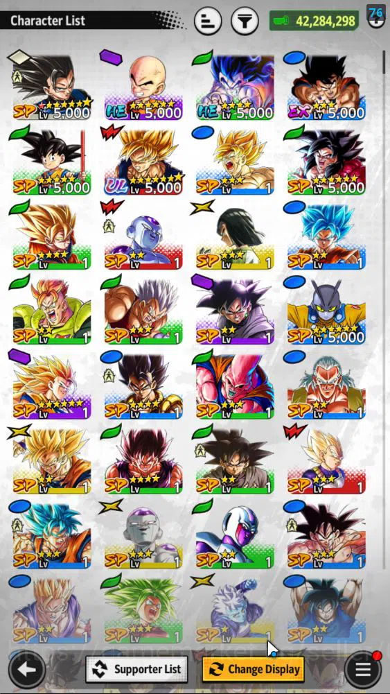 Dragon Ball Legends Accounts Mid-Tier 42,2M Total Power|LV 157|1LR+3UL+11LL|Bardock|SS Goku(Merah),SS4 Full Power Goku,SS 4 6