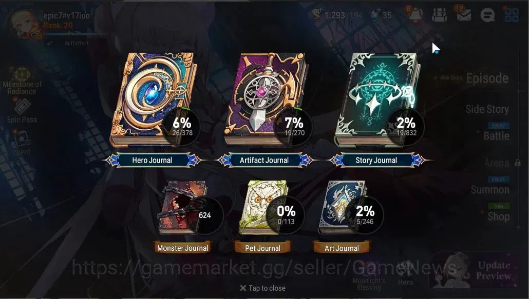 Epic Seven Accounts GLOBAL UNVERIF|Starter|2 ML(NM Luna, Harsetti)+ Is image 3