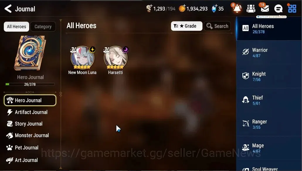 Epic Seven Accounts GLOBAL UNVERIF|Starter|2 ML(NM Luna, Harsetti)+ Is image 4