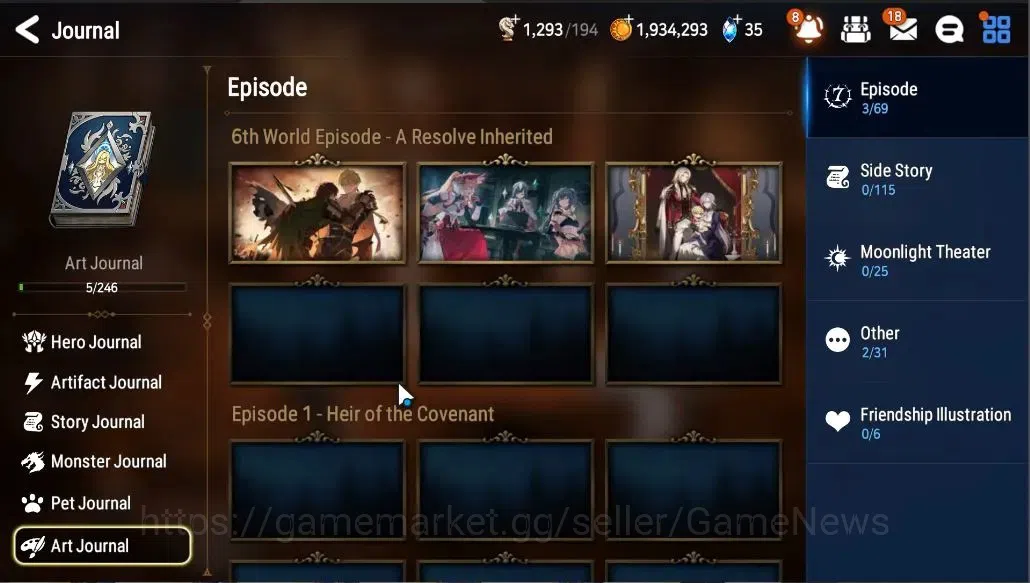 Epic Seven Accounts GLOBAL UNVERIF|Starter|2 ML(NM Luna, Harsetti)+ Is image 9