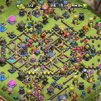 Clash of Clans Accounts High-End epic jungle scnery| th 18 heroes maxed-2 |pets-max-guardians-max-1 |heroes Lvl