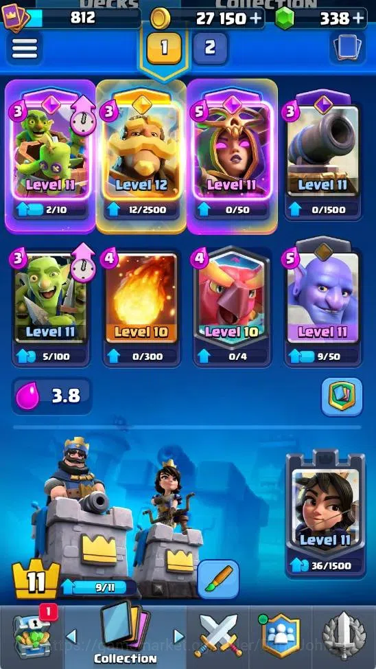 Clash Royale Accounts Mobile |KTL 11|Trophy 4850|1 Heroes|7 Evo|10 Legen image 16