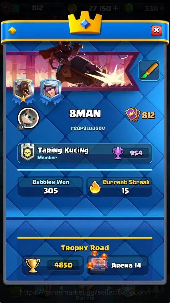 Clash Royale Accounts Mobile |KTL 11|Trophy 4850|1 Heroes|7 Evo|10 Legen image 18