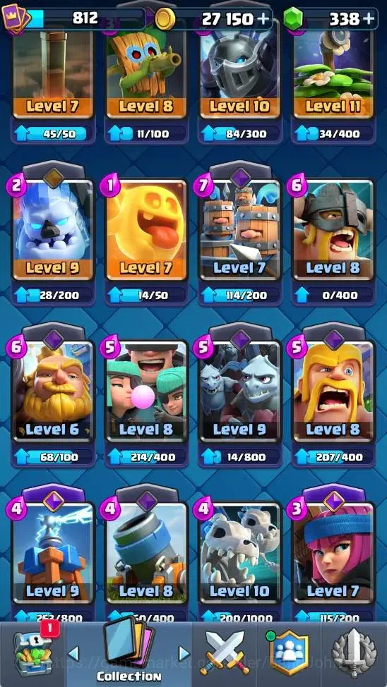 Clash Royale Accounts Mobile |KTL 11|Trophy 4850|1 Heroes|7 Evo|10 Legen image 3
