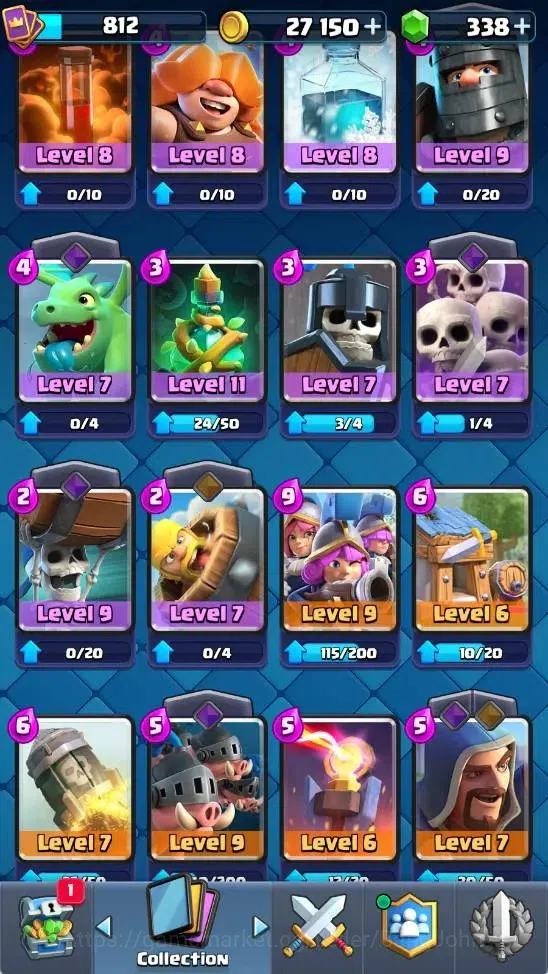 Clash Royale Accounts Mobile |KTL 11|Trophy 4850|1 Heroes|7 Evo|10 Legen image 5