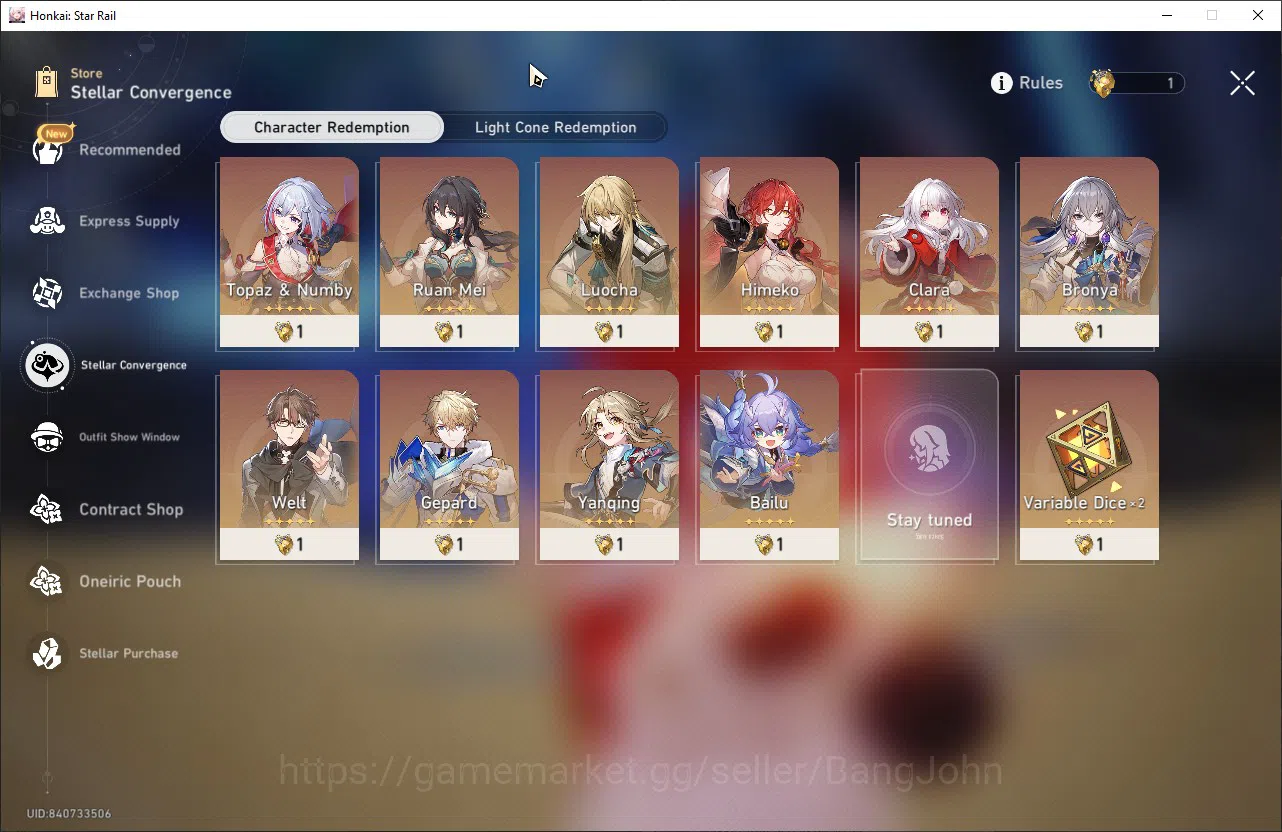 Honkai Star Rail Accounts ASIA TL28|5 Limit|50 Gold Tix|Tribbie|Archer|Spark image 15