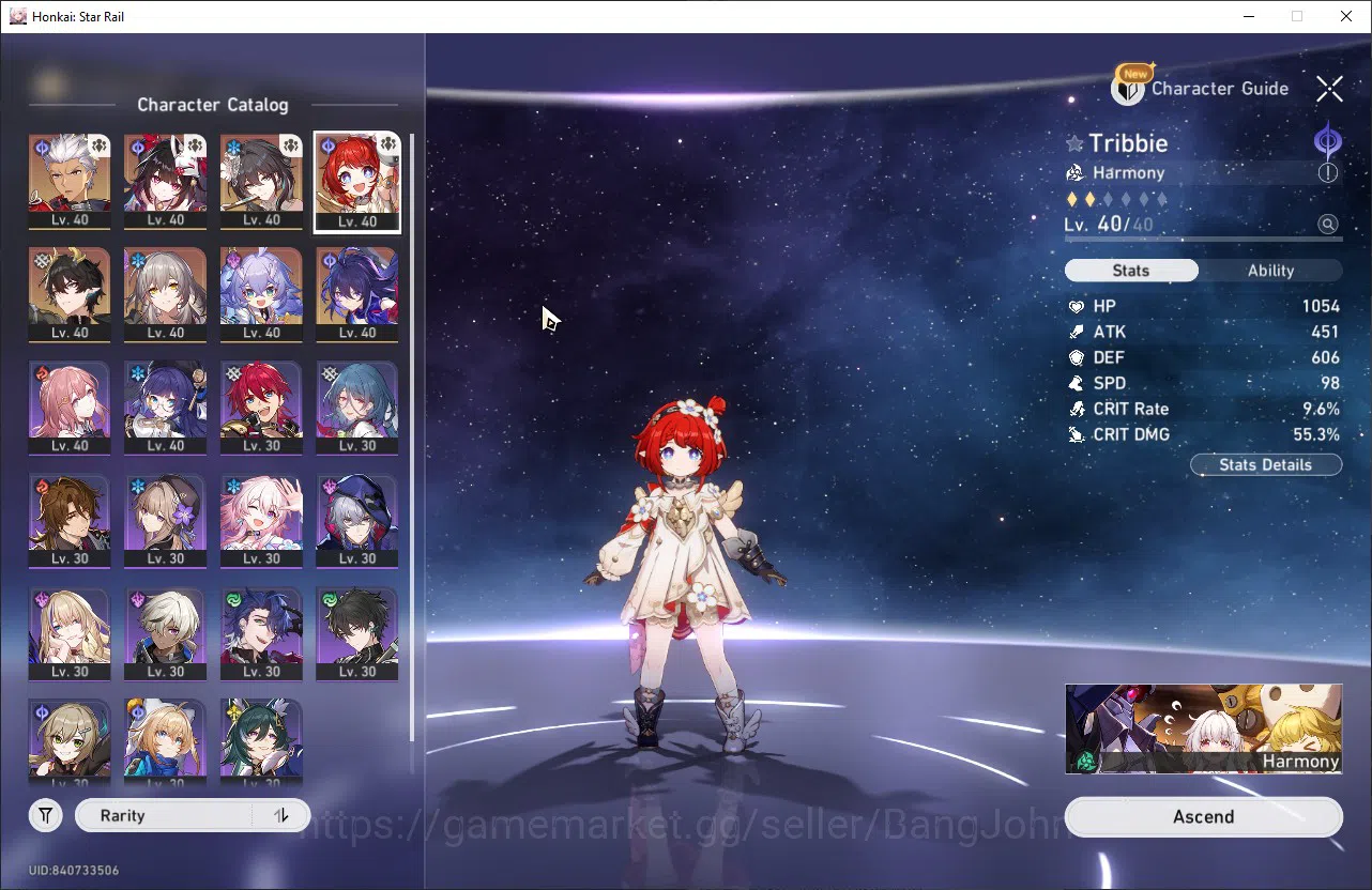 Honkai Star Rail Accounts ASIA TL28|5 Limit|50 Gold Tix|Tribbie|Archer|Spark image 2