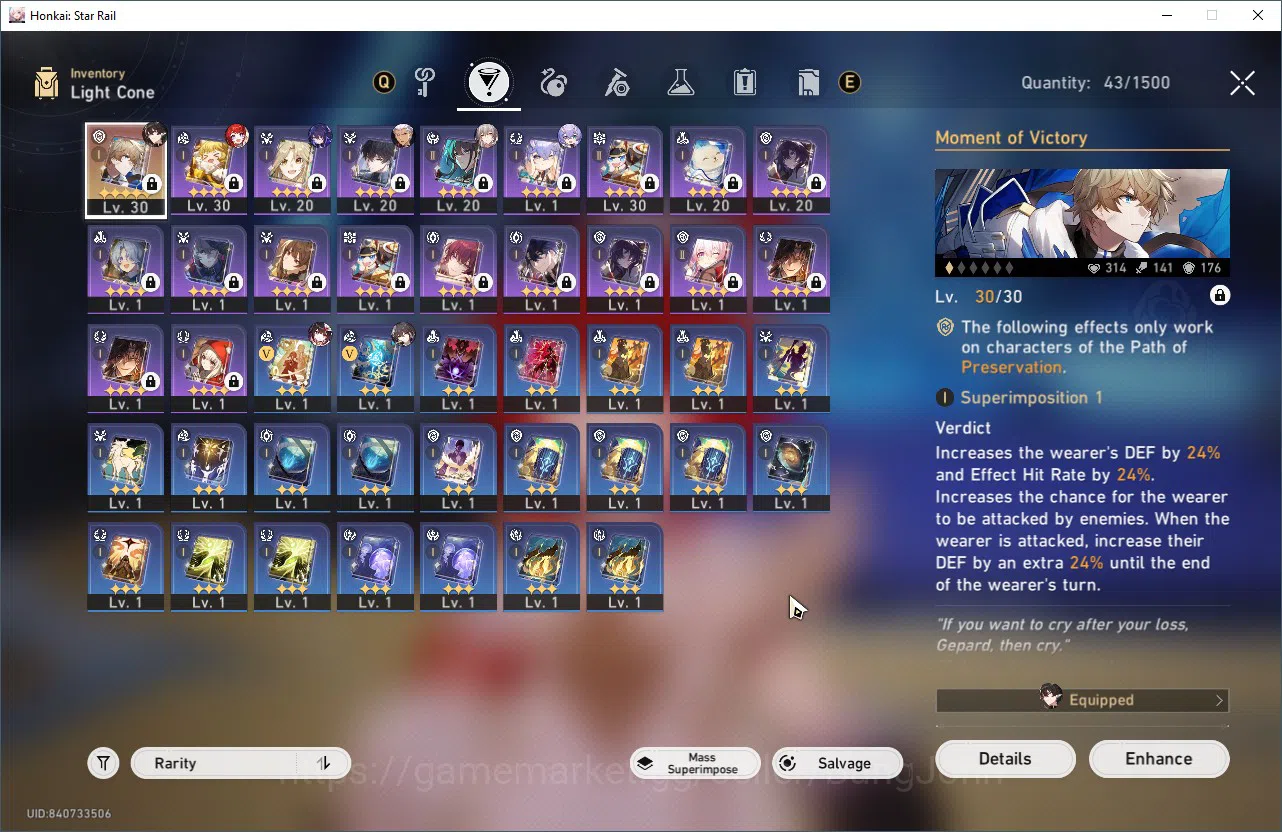 Honkai Star Rail Accounts ASIA TL28|5 Limit|50 Gold Tix|Tribbie|Archer|Spark image 3