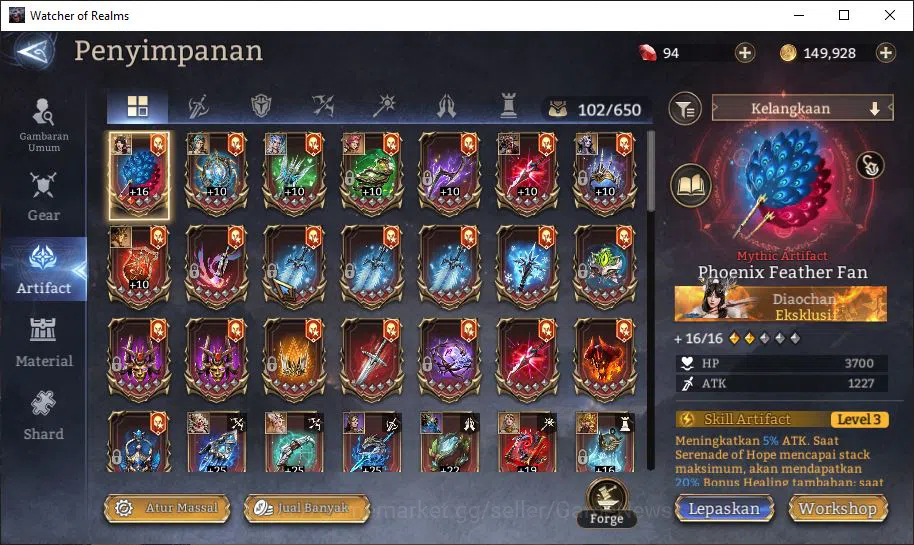 Watcher of Realms Accounts GLOBAL 60x|3,3M Power|6 Lord[ParetusA2,Rivenhald,E image 11