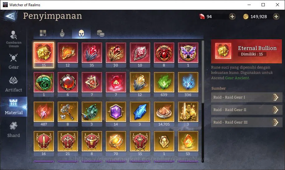 Watcher of Realms Accounts GLOBAL 60x|3,3M Power|6 Lord[ParetusA2,Rivenhald,E image 13