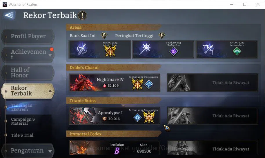 Watcher of Realms Accounts GLOBAL 60x|3,3M Power|6 Lord[ParetusA2,Rivenhald,E image 6