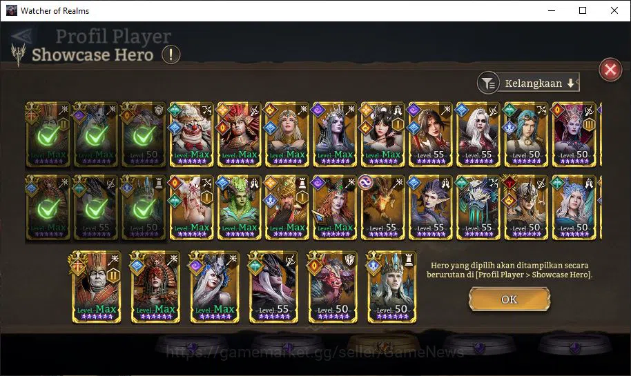 Watcher of Realms Accounts GLOBAL 60x|3,3M Power|6 Lord[ParetusA2,Rivenhald,E image 9