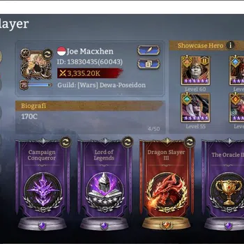 Watcher of Realms End-Game GLOBAL 60x|3,3M Power|6 Lord[ParetusA2,Rivenhald,E image 1