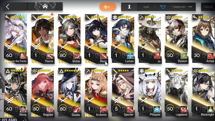 Arknights Accounts High-End Global|Lv 54|93 total OP| 1 Limit (Wang) 9*6 (Pramanix The Prerita,Qiubai,Bagpipe,Archetto,Blaze 1