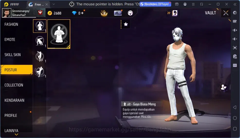 Free Fire Accounts Indonesia | Vault 275 | EVO SG Sterling Lvl 7 (Max image 11
