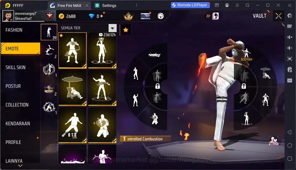 Free Fire Accounts Indonesia | Vault 275 | EVO SG Sterling Lvl 7 (Max image 15