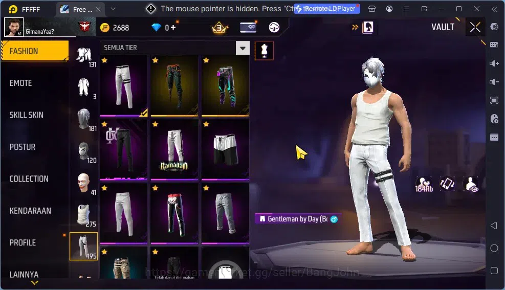Free Fire Accounts Indonesia | Vault 275 | EVO SG Sterling Lvl 7 (Max image 17