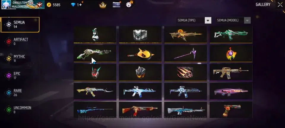 Free Fire Accounts Indonesia|M1887 Hand Of Hope|Mocos Arc|Quackman Bu image 3