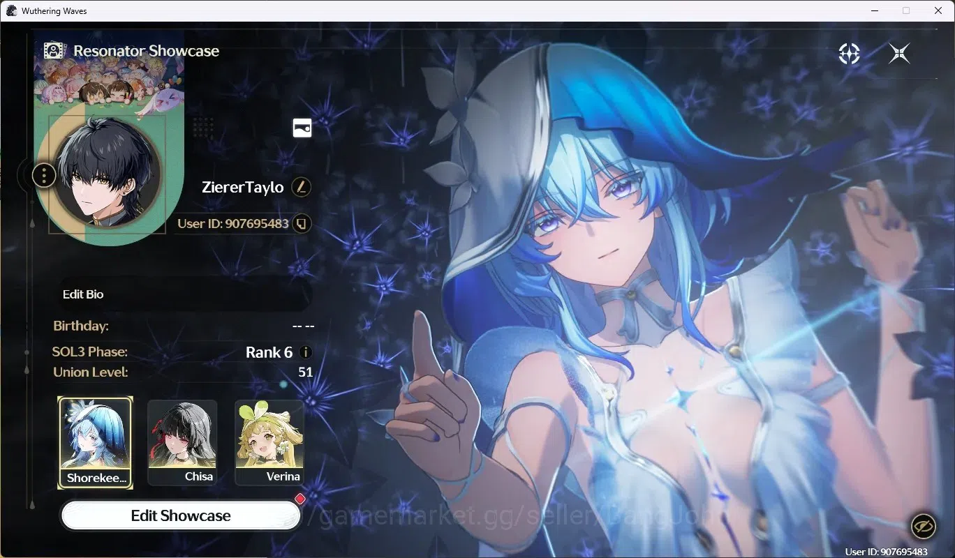 Wuthering Waves Accounts SEA|UL 51|Rank 6|3 Char Limited [Denia,Chisa,Shore image 1