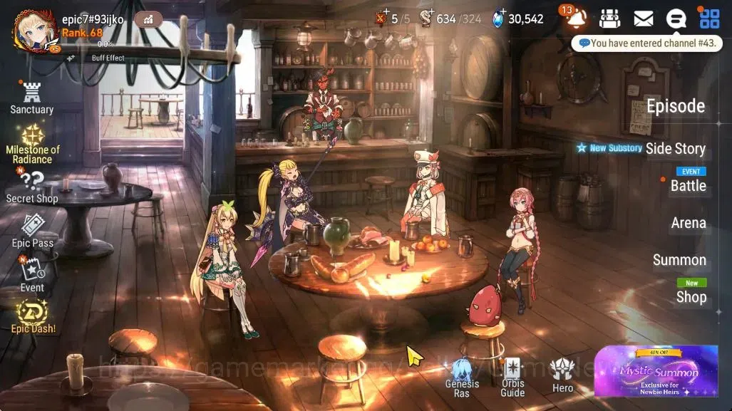Epic Seven Accounts Starter GLOBAL UnVerif|NewEra|10 ML(School Nurse Yulha,Belian,Em Ilynav,BW 1