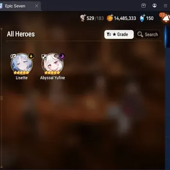 Epic Seven Accounts Starter Global Unverif|Best Starter|2 ML(Lisette,Abyssal Yufine)|PoH+Bless ON|Gold 14.4M|Side Story