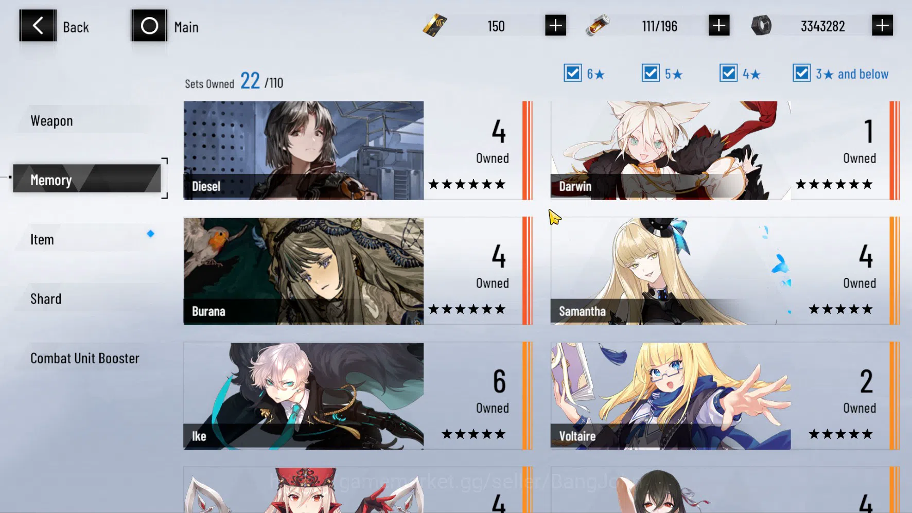 Punishing: Gray Raven Accounts ASIA | Selena Pianissimo L80 S (Sign Wep, Starlit image 12