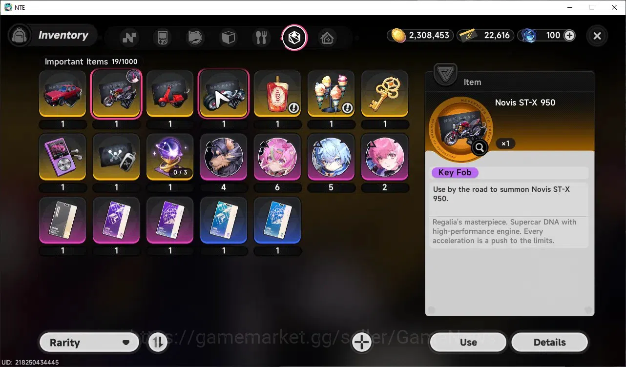 Neverness to Everness Accounts GLOBAL SEA|HL 25|3 S-Class| (Shinku, Sakiri)+Signature, Chiz |3 Selector On|Tomato Cruise-Car 18