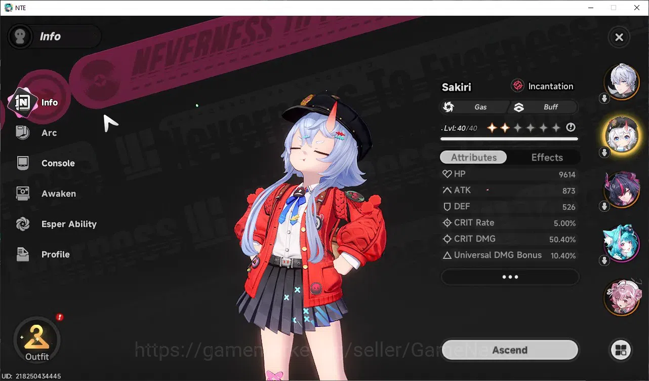 Neverness to Everness Accounts GLOBAL SEA|HL 25|3 S-Class| (Shinku, Sakiri)+Signature, Chiz |3 Selector On|Tomato Cruise-Car 4