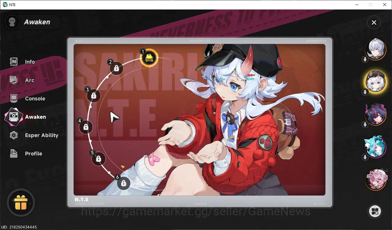 Neverness to Everness Accounts GLOBAL SEA|HL 25|3 S-Class| (Shinku, Sakiri)+Signature, Chiz |3 Selector On|Tomato Cruise-Car 6