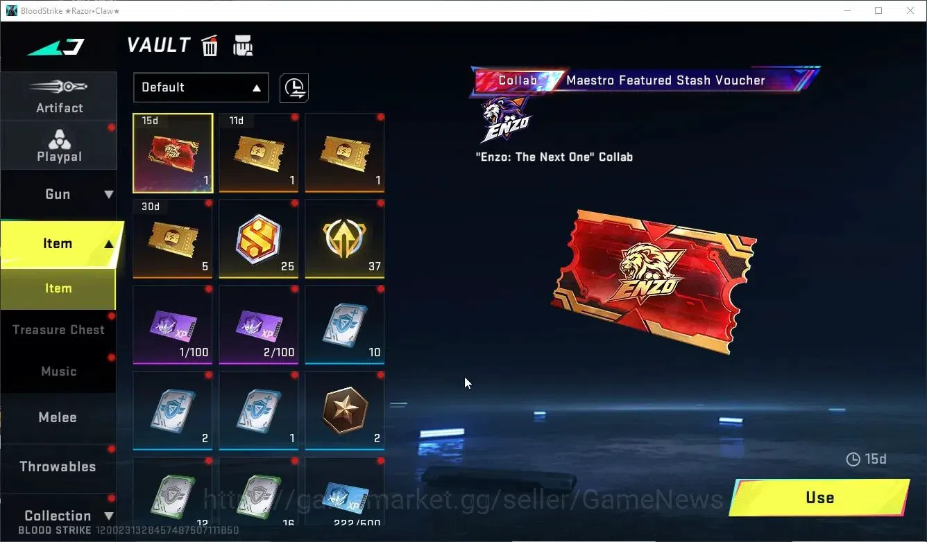 Blood Strike Accounts Collab Skin ASIA|ETERNAL DeAgle+Collab Enzo Kraken,TokRev MCX,FN2K,Jack|5 15