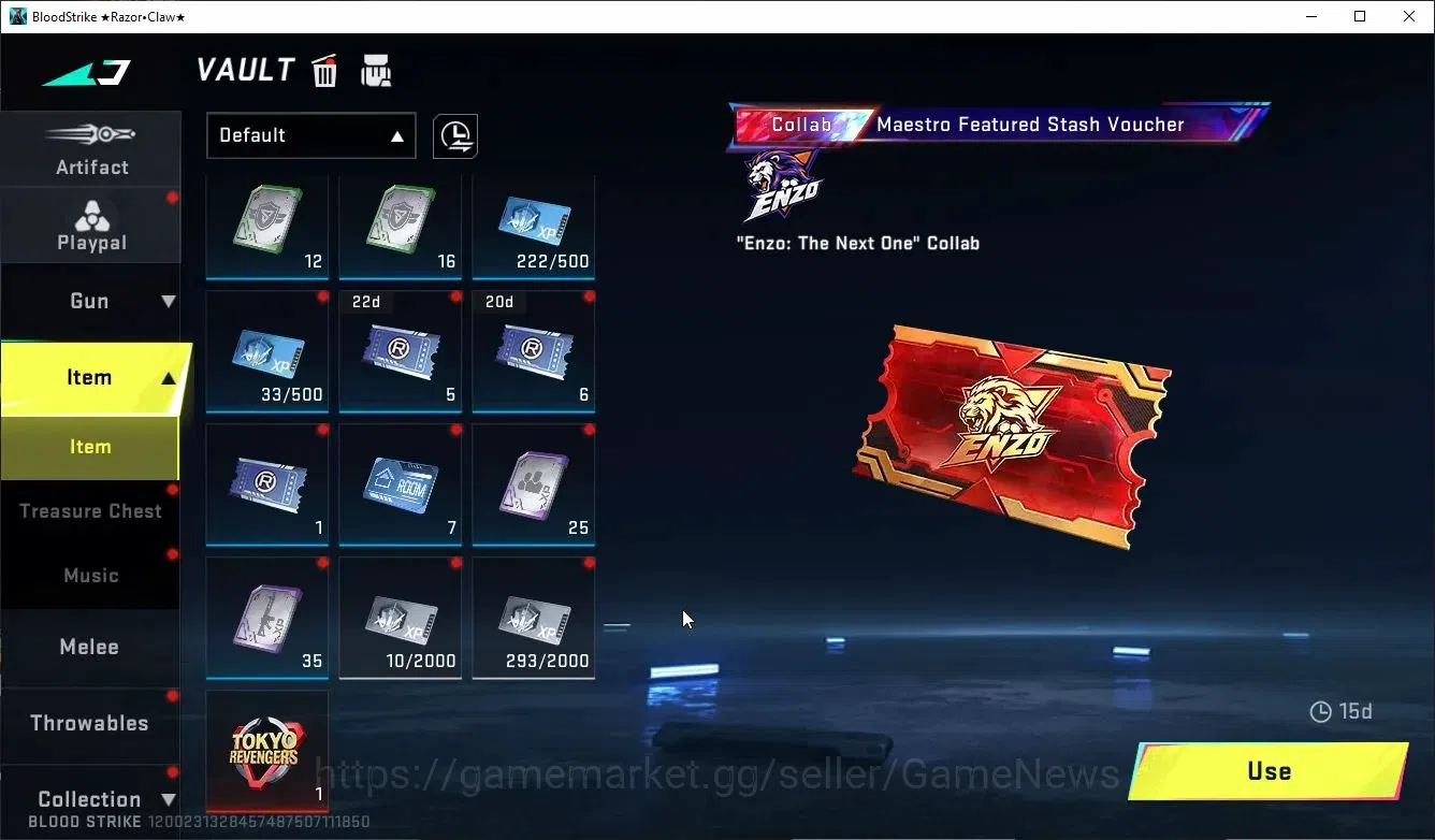 Blood Strike Accounts Collab Skin ASIA|ETERNAL DeAgle+Collab Enzo Kraken,TokRev MCX,FN2K,Jack|5 16