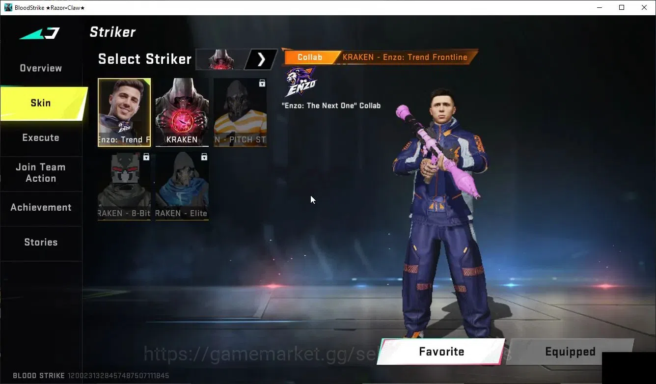 Blood Strike Accounts Collab Skin ASIA|ETERNAL DeAgle+Collab Enzo Kraken,TokRev MCX,FN2K,Jack|5 3