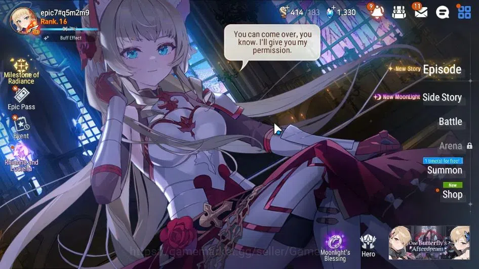 Epic Seven Accounts GLOBAL Unverif|New Era|2 ML(Rhiana & Luciel,Top Mo image 1
