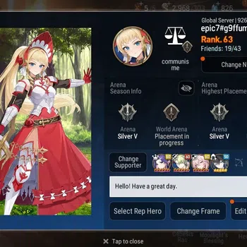 Epic Seven Accounts High-End Global Unverif|63|21ML (Ilynav,R&L,Yulha Etc.)|PoH+Bless ON|SS 2.9K, 1.1K MM, 250